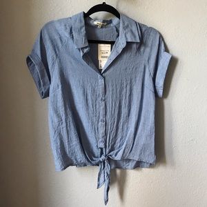 Blue button down